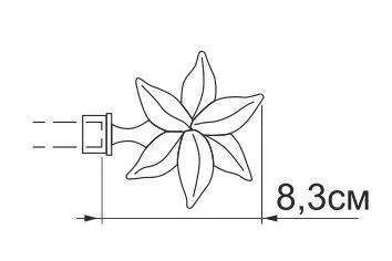 20.87.603 Наконечник Белое Золото (HomeDecor) (2шт.) (10 уп./кор.)