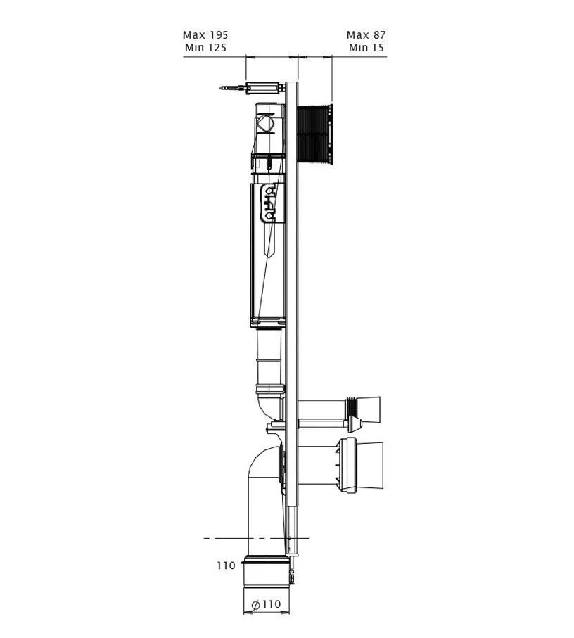 Инсталяция AZARIO для подвесного унитаза 3/6 л. AZ-8010-1000
