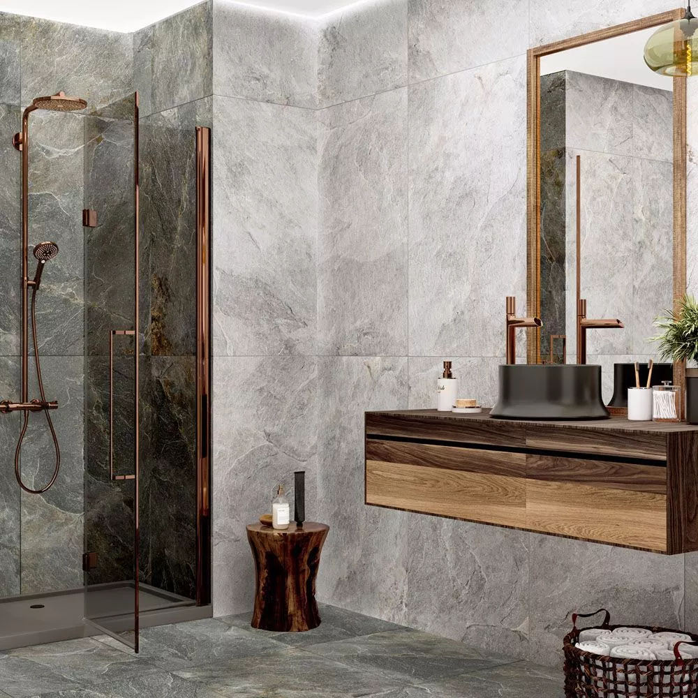 Stoncrete Gray D60226M Керамогранит матовый карвинг 600*600*9,5 (4 шт в уп/43.2  м в пал)