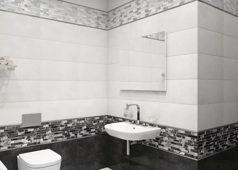 Antre White WT9ANR00 Плитка настенная 249*500*8.5 (10 шт в уп) бетон/белый