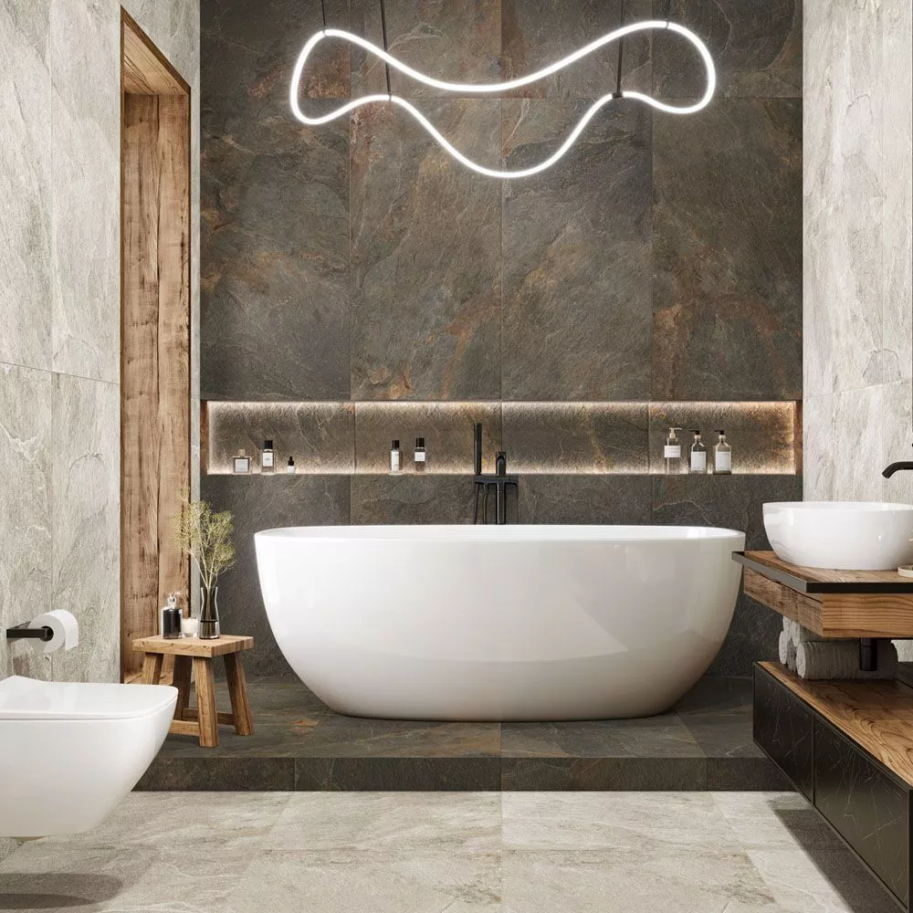 Stoncrete Beige D60225M Керамогранит матовый карвинг 600*600*9,5 (4 шт в уп/43.2  м в пал)