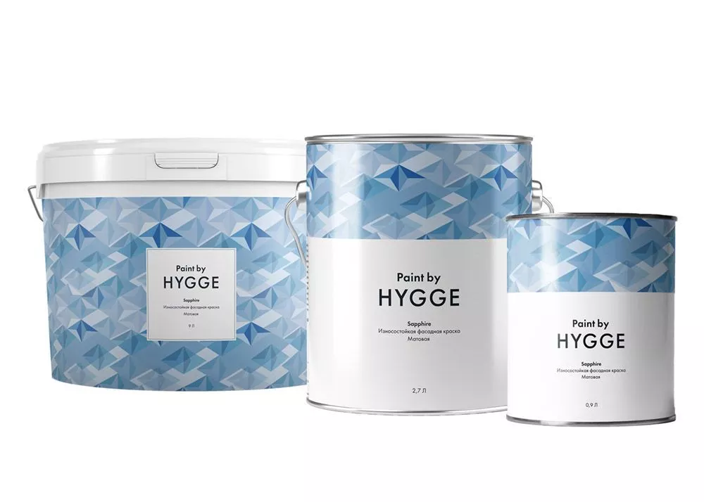 Sapphire (Сапфир) матовая краска HYGGE 9 л (база С) (фасадная)