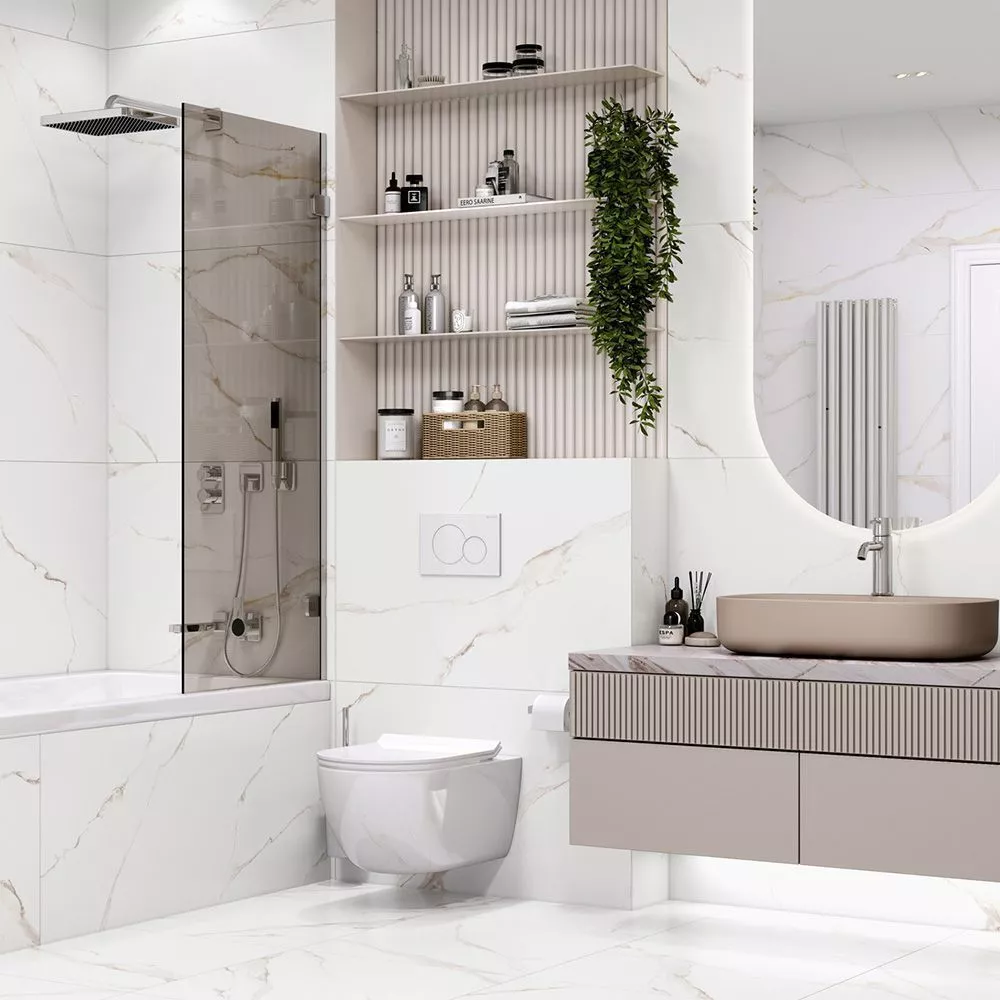 Calacatta Milazzo Gold 60120CMI01 Керамогранит sugar-эффект 600*1200*9,5 (2 шт в уп/43,2 м в пал)
