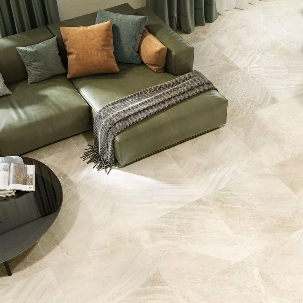 Rock Crema D60201M Керамогранит матовый карвинг 600*600*9,5 (4 шт в уп/43.2  м в пал)