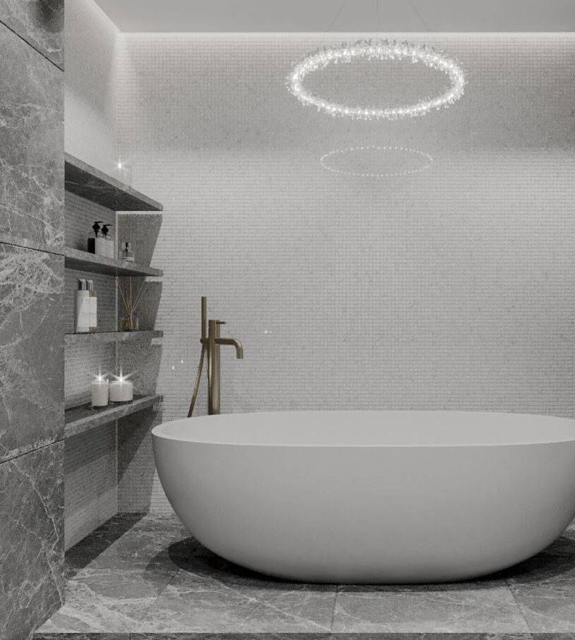 BIANCO CARRARA POL. мозаика 305*305 мм (чип 15*15*4) (1уп/20шт) полированная