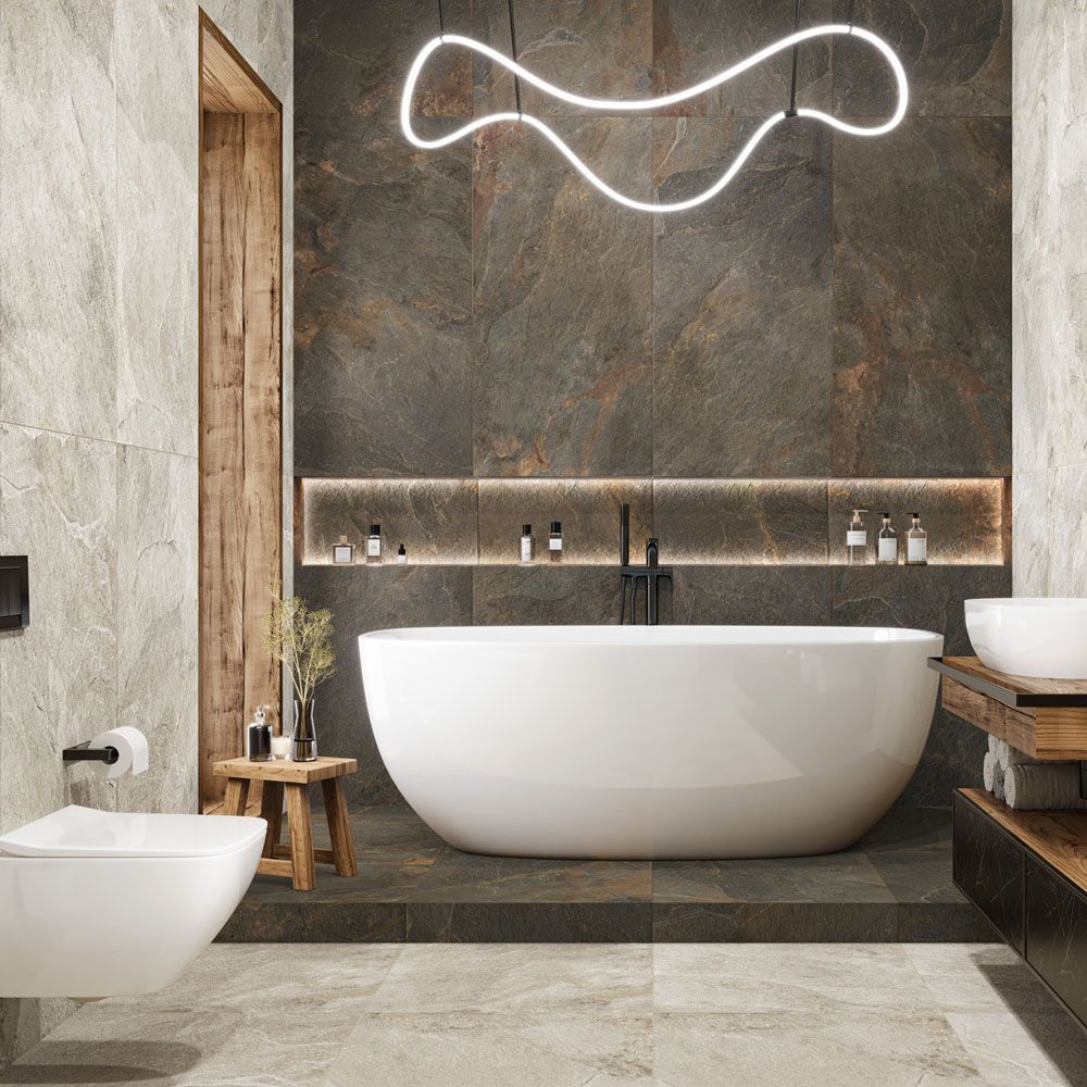 Stoncrete Beige D120225L Керамогранит лаппатированный 1200*600*9,5 (2 шт в уп/41.76  м в пал)