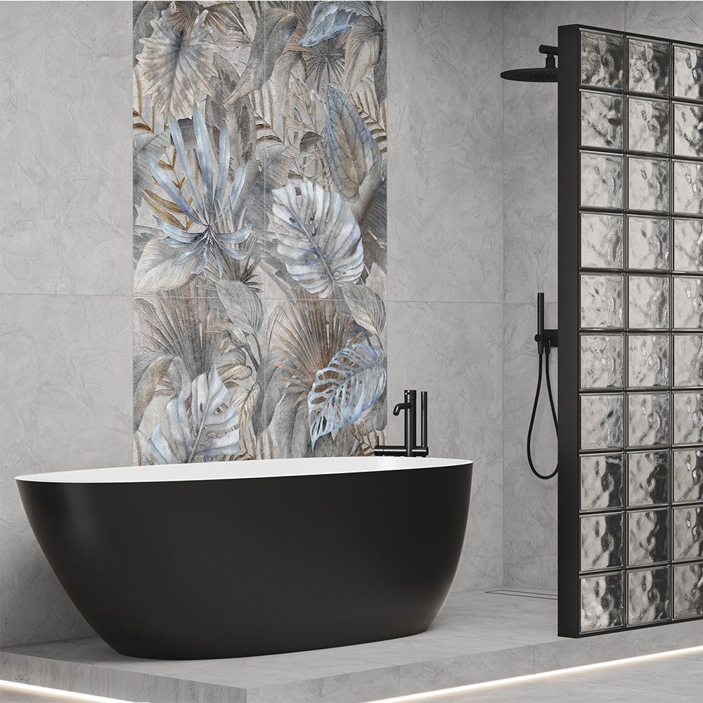 Bahamas Floristry Dark D120240G Керамогранит матовый граниль 1200*600 (2 шт в уп/41,76 м в пал)