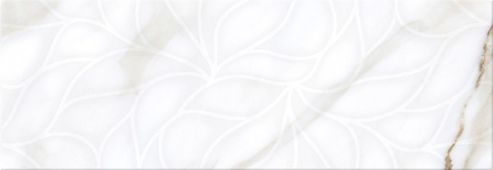 Calacatta Light Struttura Плитка облицовочная  242х700 мм (1уп/6шт) листья/белый