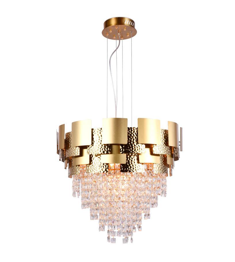 TR5243/9 GD/CL E14/9 max 40W Подвесная хрустальная люстра "Амбрелла" (-20%) 