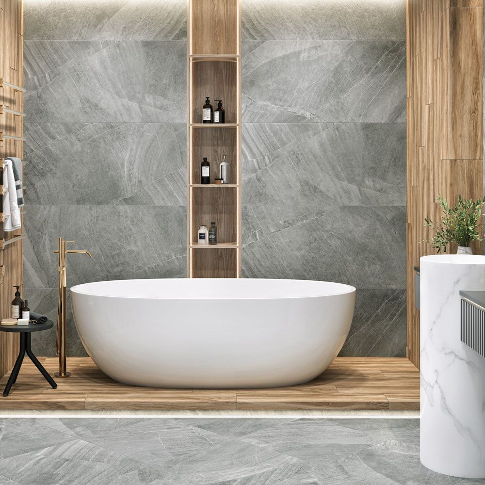 Rock Gray D60203M Керамогранит матовый карвинг 600*600*9,5 (4 шт в уп/43.2  м в пал)