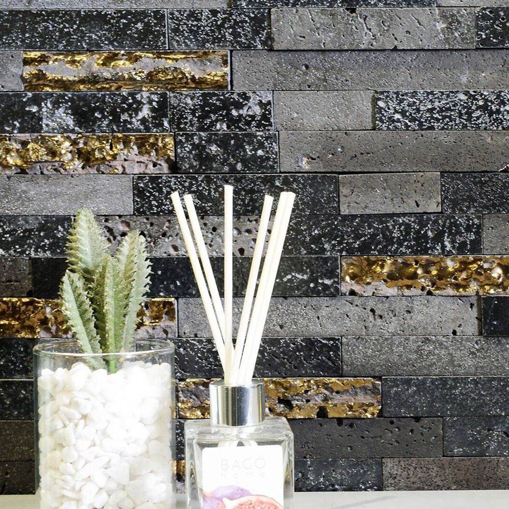 LAVA BLACK мозаика 300*300 мм (1уп/6шт) вулканический туф 