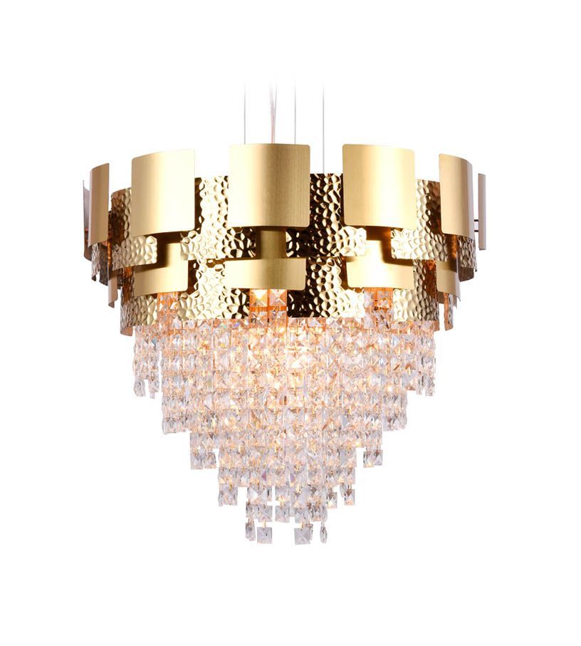 TR5243/9 GD/CL E14/9 max 40W Подвесная хрустальная люстра "Амбрелла" (-20%) 