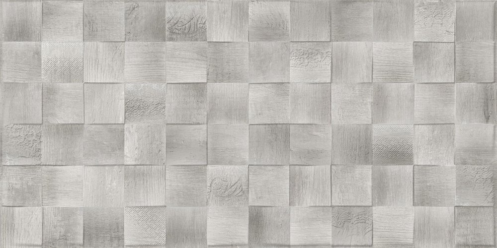 Плитка настенная 300 Х 600  ABBA Wood mix серый 652451 (1уп/8шт) дерево/мозаика/серый