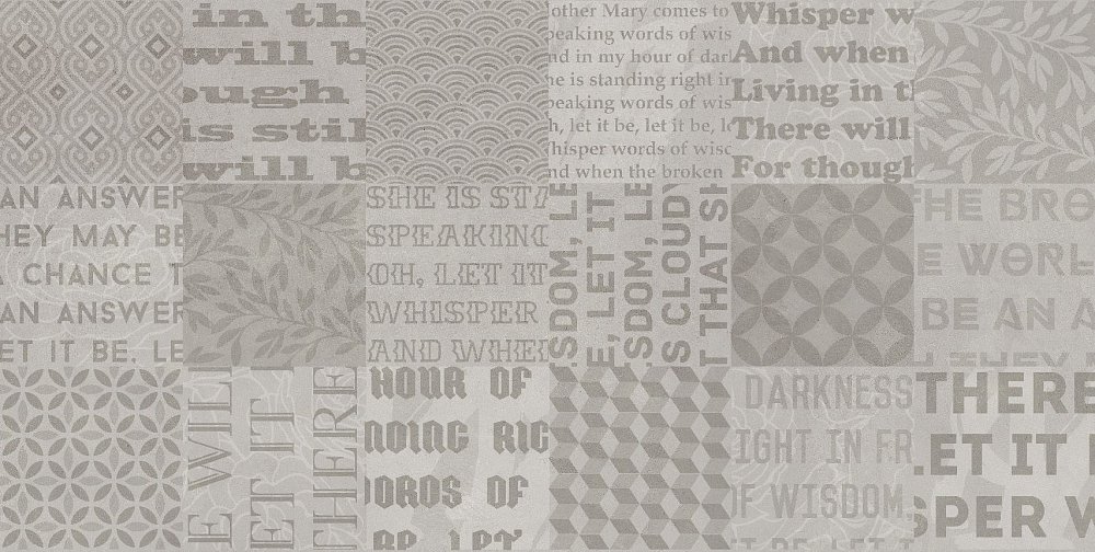 Плитка настенная 300 Х 600 ABBA Patchwork серый 652151/652159 (1уп/8шт) пэтчворк/серый